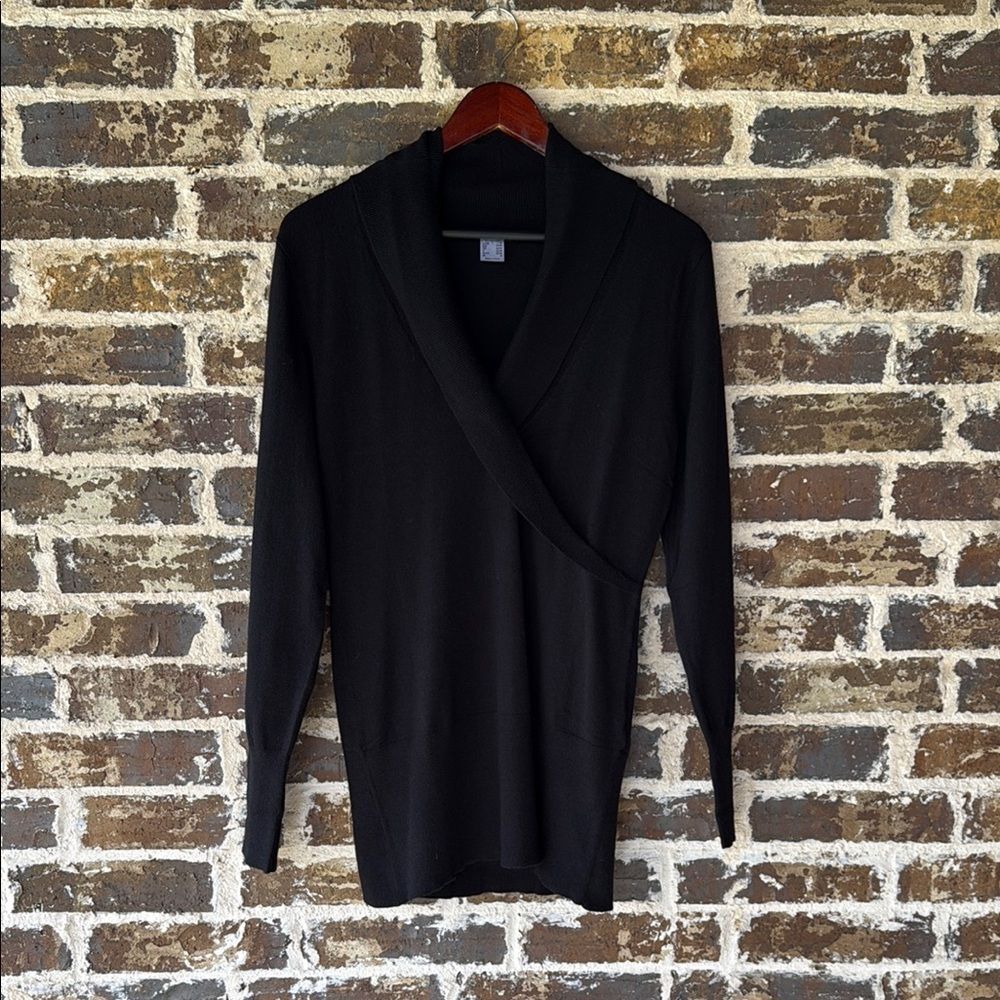 Venus Black Shawl Collar Cardigan Sweater Size Medium